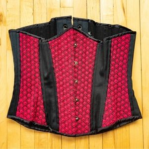 Timeless Trends Silk Brocade Steel Boned Corset Size 26